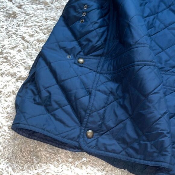 POLO Ralph Lauren Navy Blue Quilted Vest Brown Corduroy Collar Women’s XXL - Picture 8 of 15